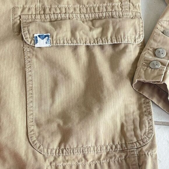 Converse One Star Gorgeous XL 100% Cotton Men Tactical Utility Tan Blazer Jacket - Picture 8 of 12
